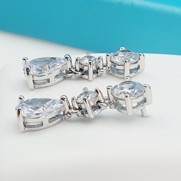 925 Sterling Silver CZ Beautiful Earrings for Women, 1USPAR4248 - Picture 11 of 11